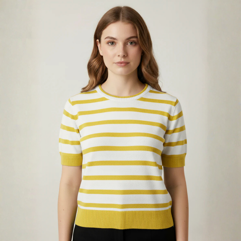 Women's Striped Yellow/White Top