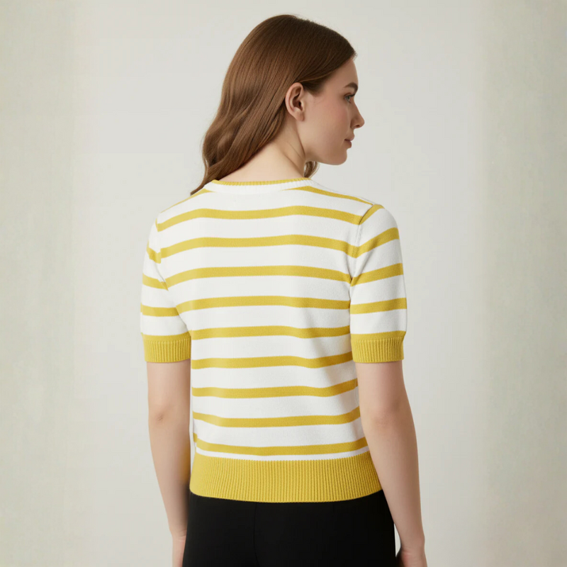 Women's Striped Yellow/White Top
